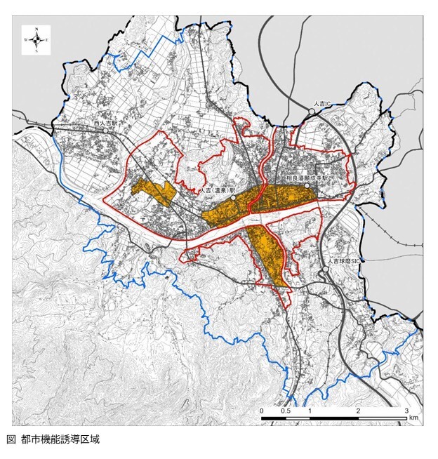 都市機能誘導区域を設定した画像