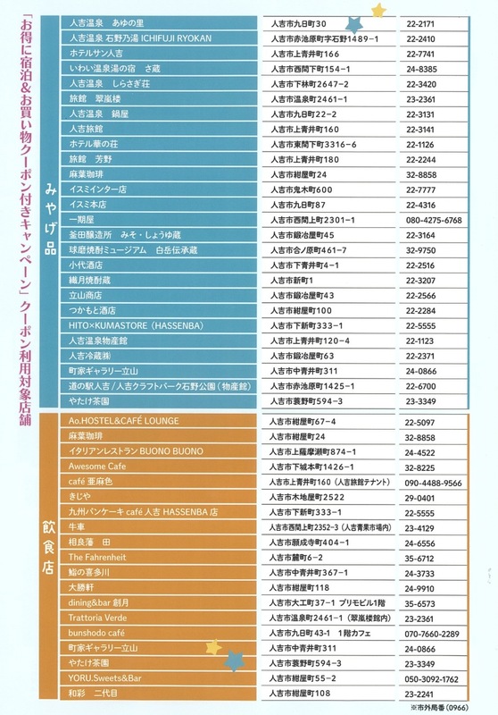 クーポン利用対象店舗の一覧画像
